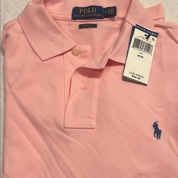 Polo by Ralph Lauren Men's Light Pink Polo Shirt - Picture 5 of 5